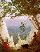 Caspar David Friedrich Chalk Cliffs on Rugen oil on canvas